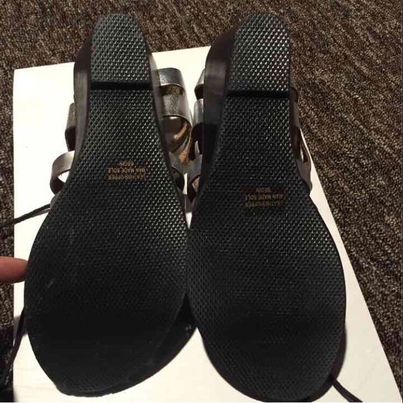 Matisse Black Silver Lace Up Wedge Shoe - Picture 4 of 4